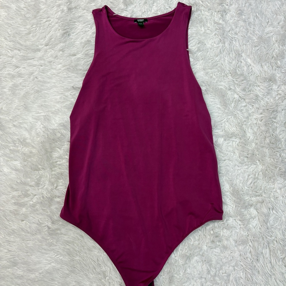 Express Body Contour Magenta Pink Sleeveless Bodysuit